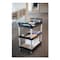 Rubbermaid Commercial Economy Plastic Cart, Three-Shelf, 18-5/8w x 33-5/8d x 37-3/4h, Black FG342488BLA - alternate 3
